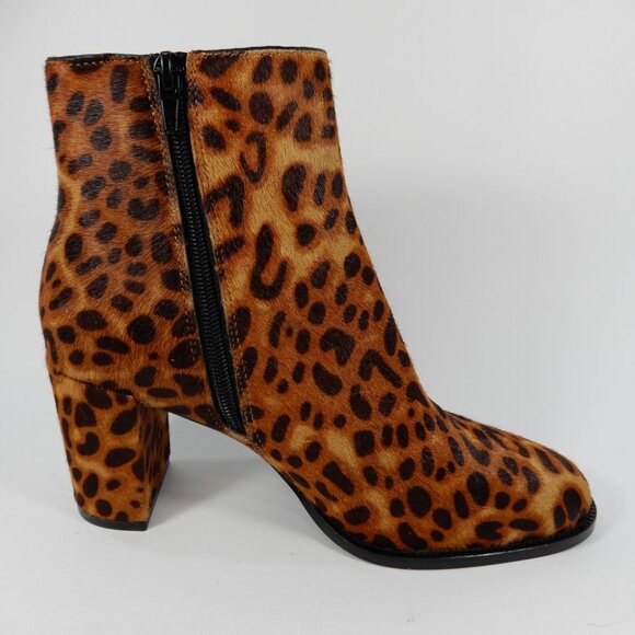 Steve Madden Jozie Bootie Size 7 Genuine Calf Hair Leather Leopard NEW $140 - Picture 10 of 12
